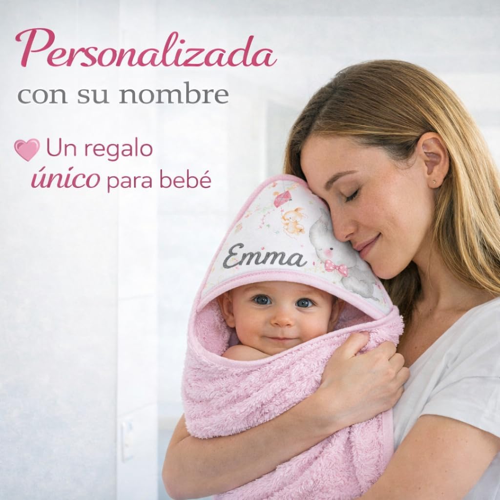 Personalised Baby Bath Cape 0-3 Years Towel 100% Cotton