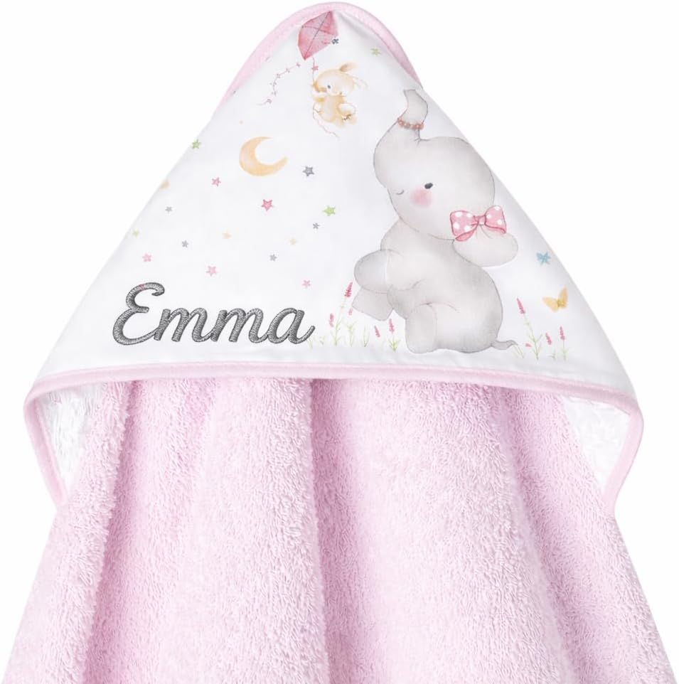 Personalised Baby Bath Cape 0-3 Years Towel 100% Cotton
