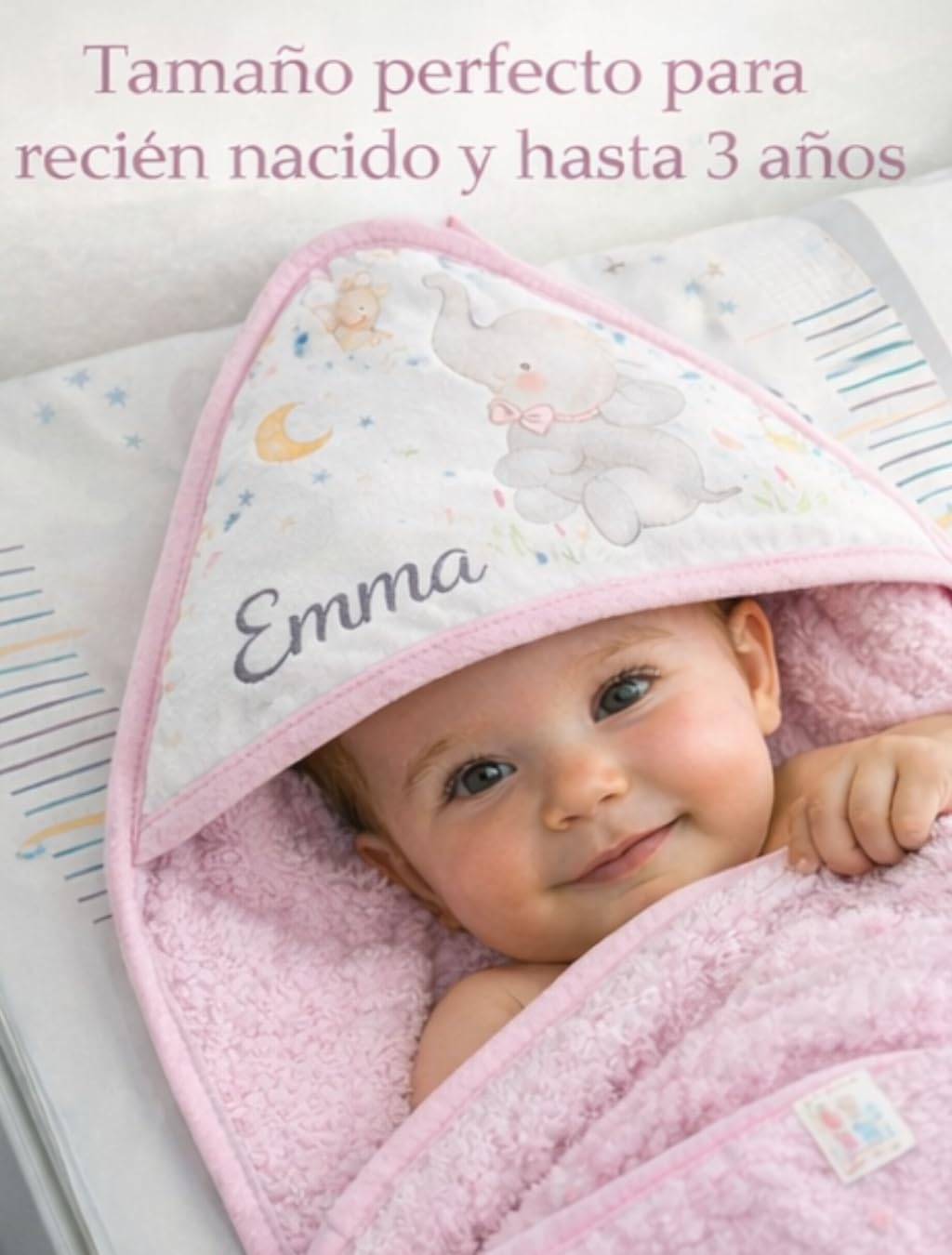 Personalised Baby Bath Cape 0-3 Years Towel 100% Cotton