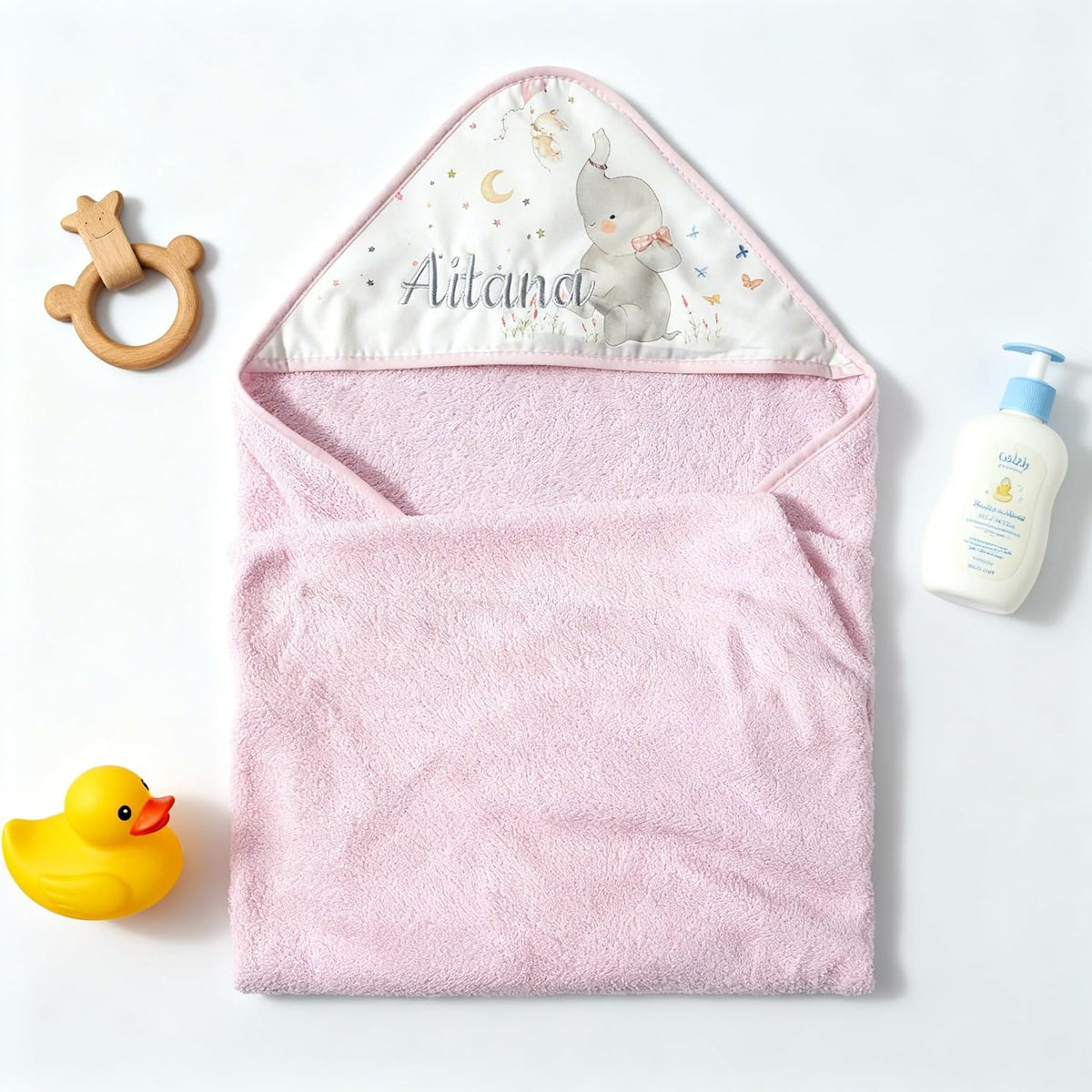 Personalised Baby Bath Cape 0-3 Years Towel 100% Cotton