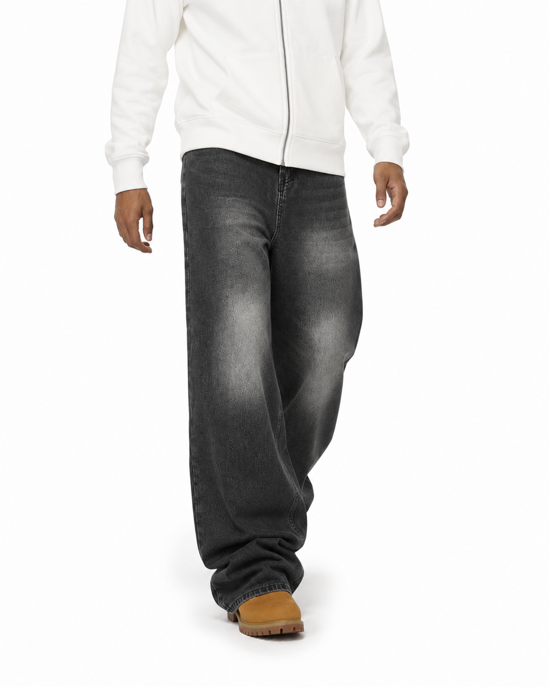 Black Gray Unifrm Baggy