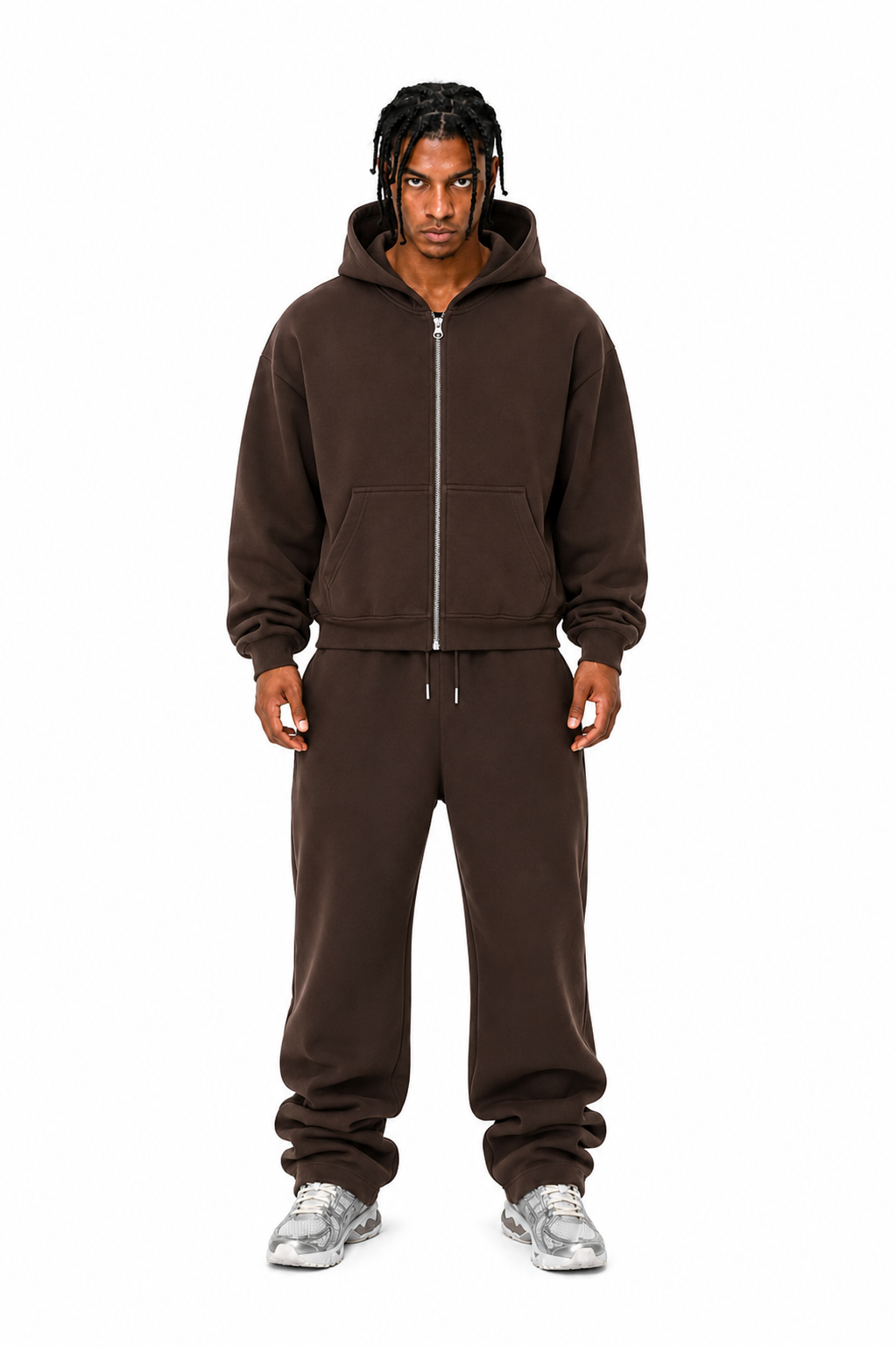 400 GSM "Chocolate" Zip-Up Hoodie