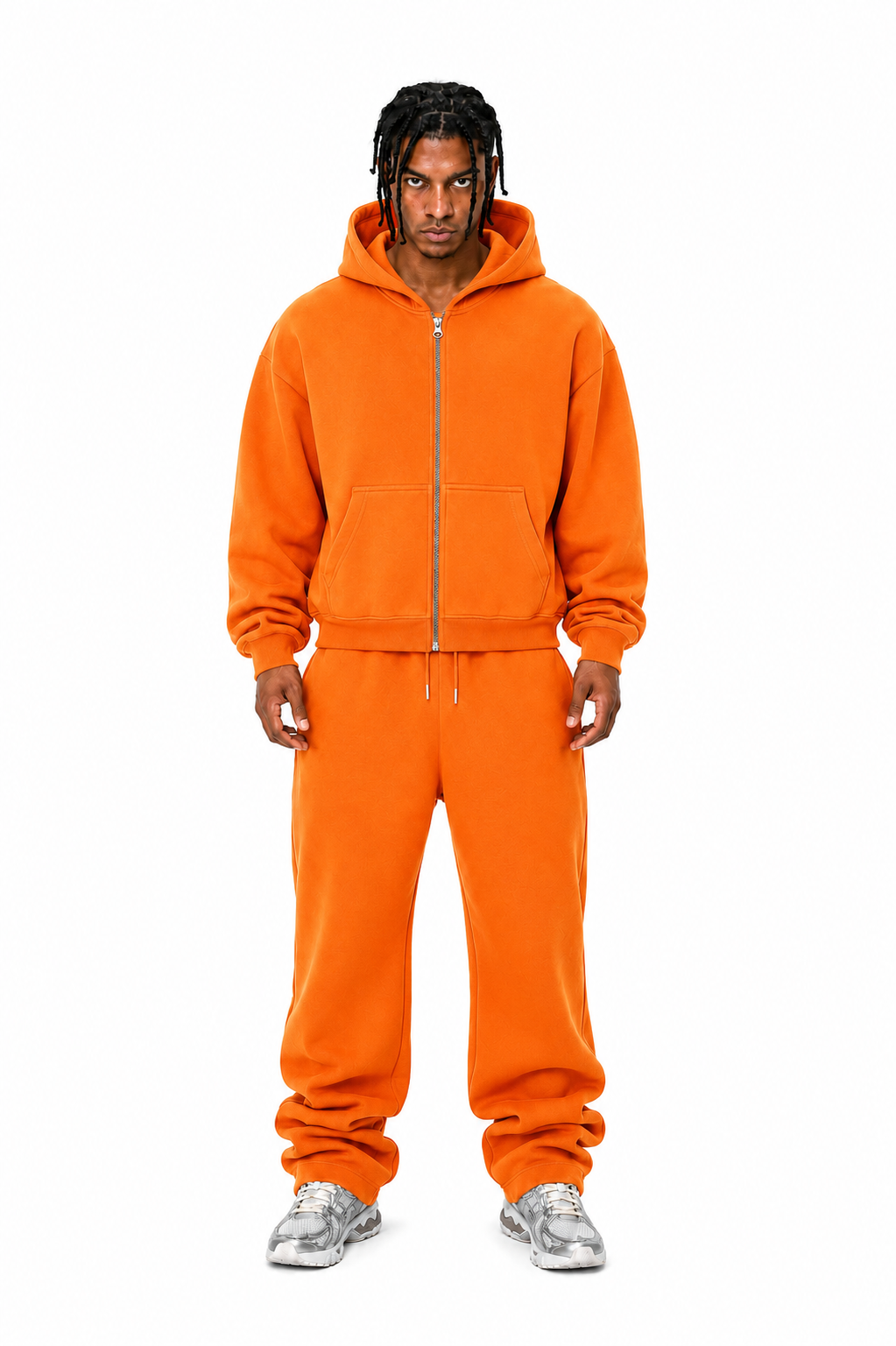 400 GSM "Orange" Zip-Up Hoodie