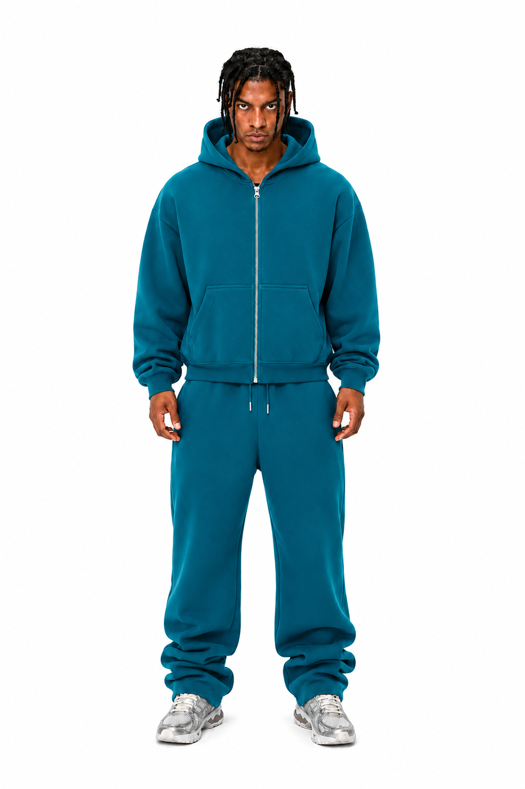400 GSM "Balen Green" Zip-Up Hoodie