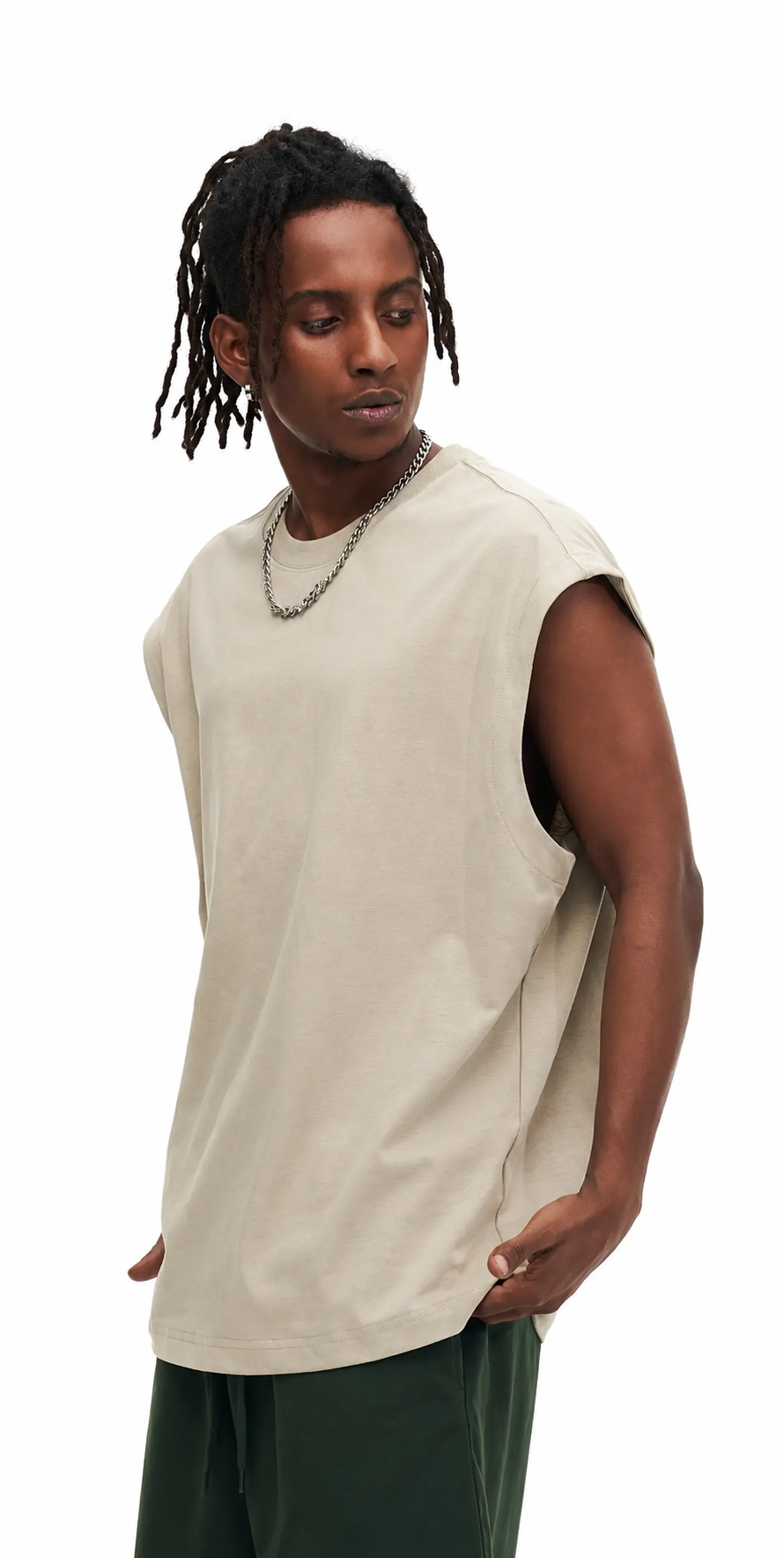 270 GSM "Shallow Khaki" Tank Top