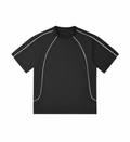 240 GSM "Black" Aesthetic Piping Tee
