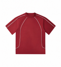 240 GSM "Red" Aesthetic Piping Tee