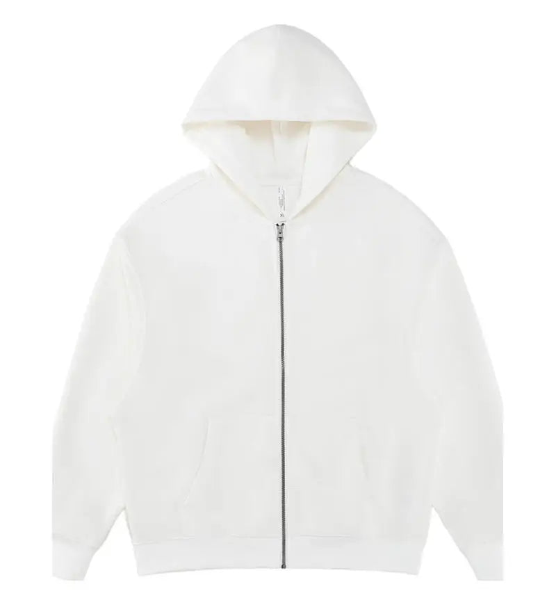 400 GSM "White" Zip-Up Hoodie