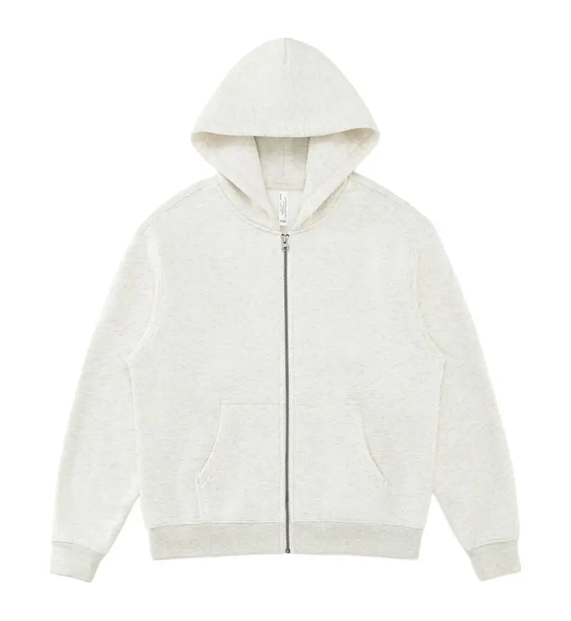400 GSM "Oat Ash" Zip-Up Hoodie