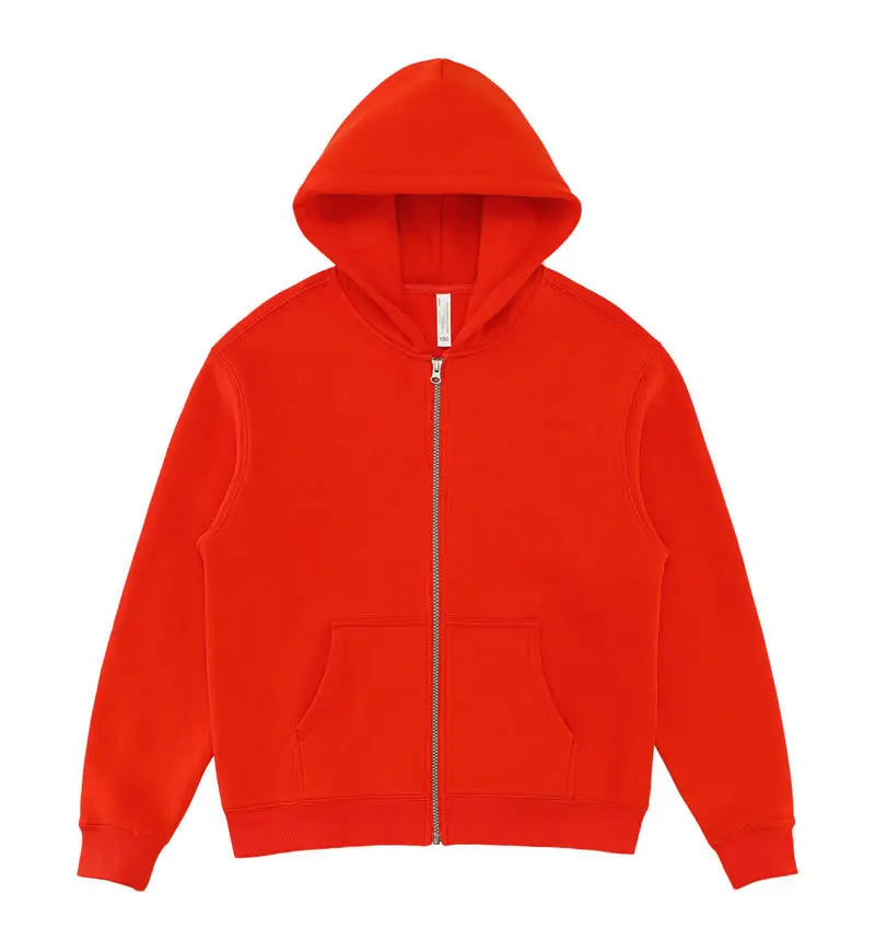 400 GSM "Red" Zip-Up Hoodie