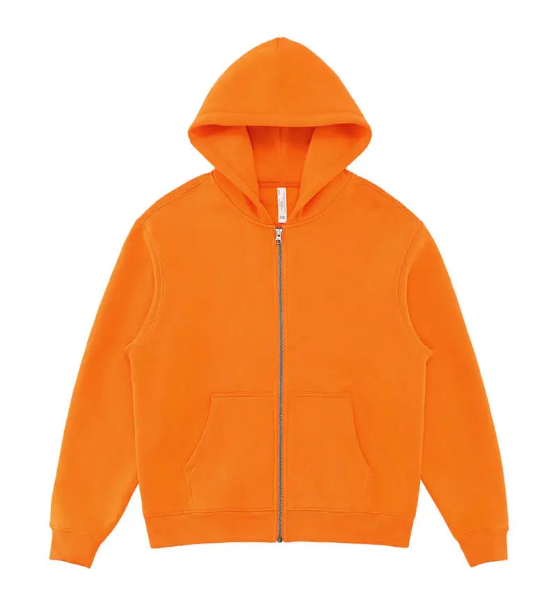 400 GSM "Orange" Zip-Up Hoodie