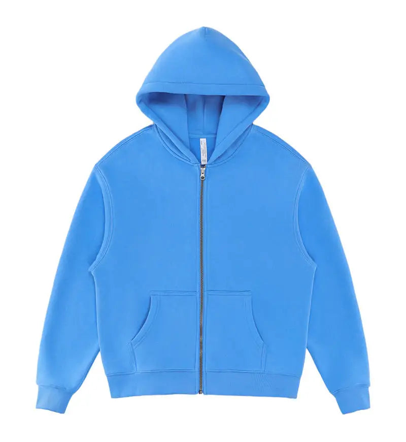 400 GSM "Light Blue" Zip-Up Hoodie