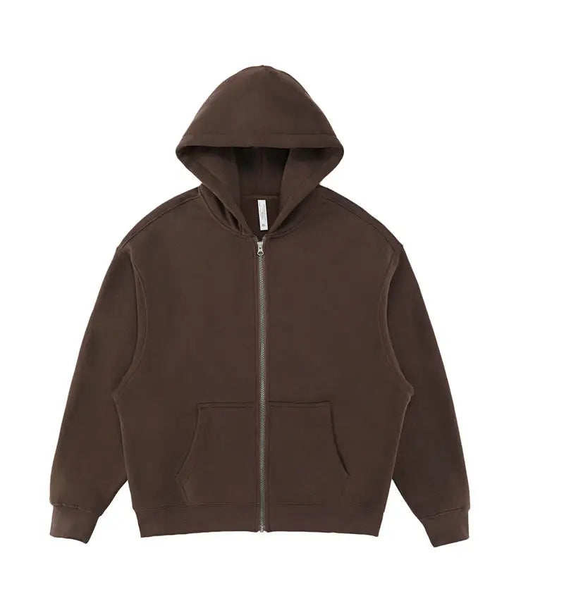 400 GSM "Chocolate" Zip-Up Hoodie