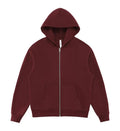 400 GSM "Wine Red" Zip-Up Hoodie