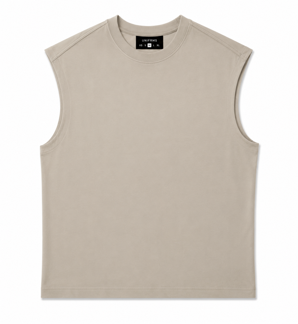 270 GSM "Shallow Khaki" Tank Top